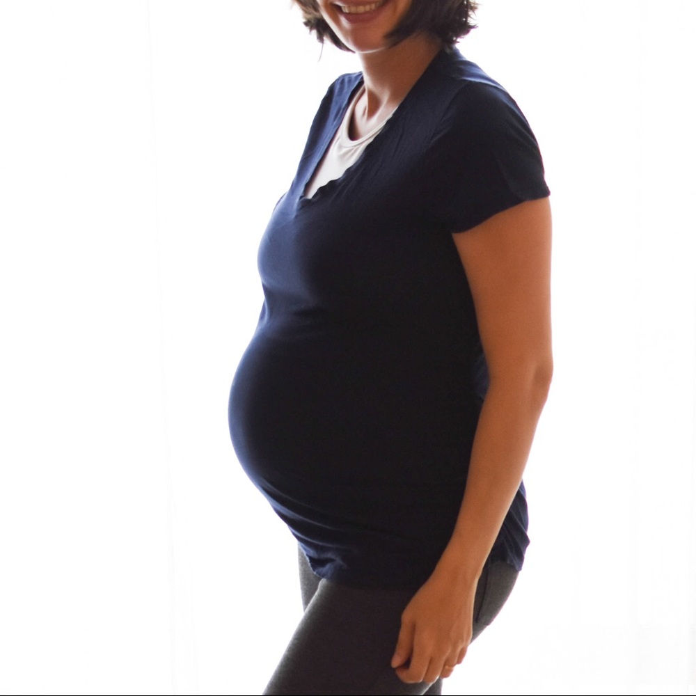 Navy Blue Maternity Tshirt